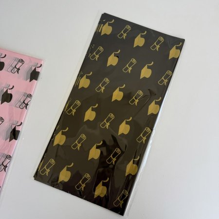 ورق تغليف 20 طبق تخرج اسود