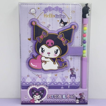 دفتر كرومي جلد مع قلم