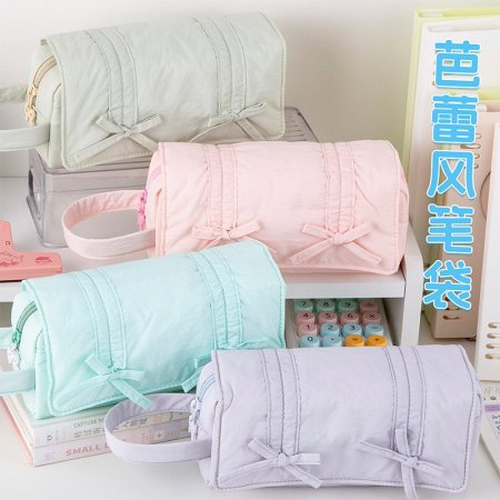 مقلمة قماش مع فيونكات