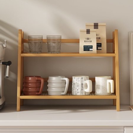 ستاند خشبي مع رفين عريض19*28*42 سم