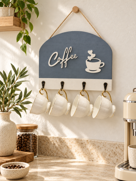 تعليقة خشب coffee