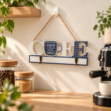 تعليقة خشب coffee