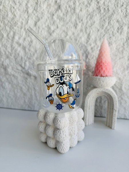 مج مصاصة زجاج بطة زرقا