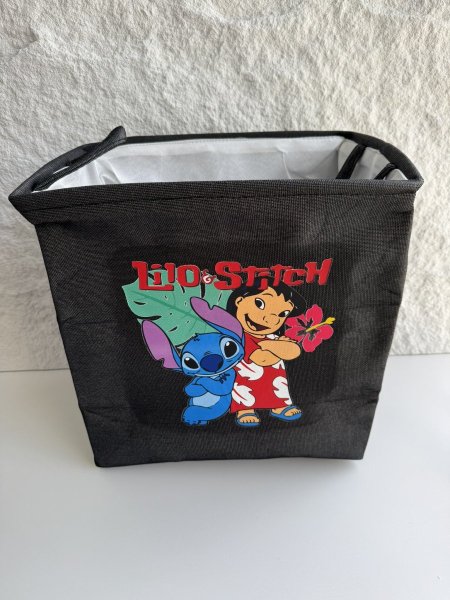 سلة قماش مبطنة ستيتس ثقيلة للغسيل او الالعاب