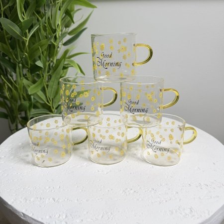 طقم فناجين اسبرسو مكون من 6 قطع