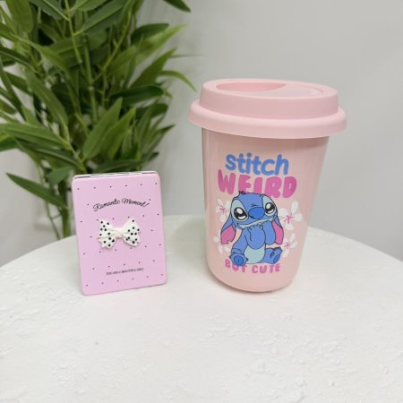 مج بورسلان مع غطاء سيلكون لحفظ الحرارة ستيتش