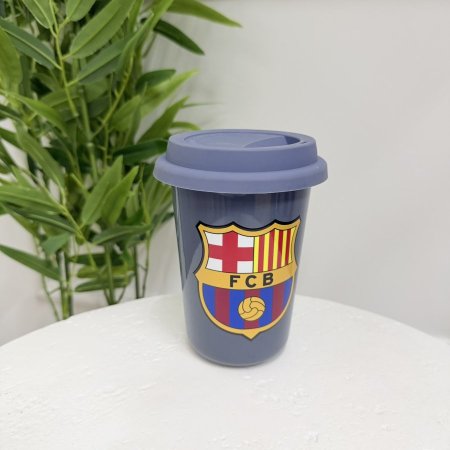 مج بورسلان مع غطاء سيلكون لحفظ الحرارة  برشلونا