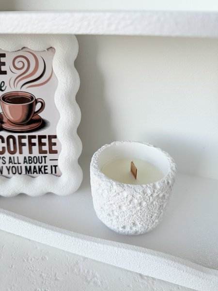 شمع ديكرو حجري لون ابيض