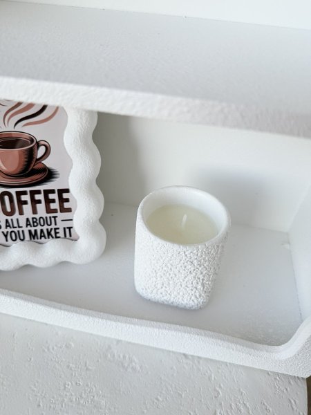 شمع ديكرو حجري لون ابيض