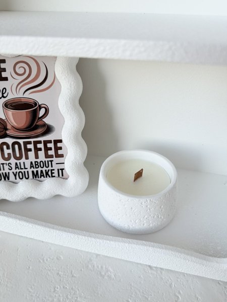 شمع ديكرو حجري لون ابيض