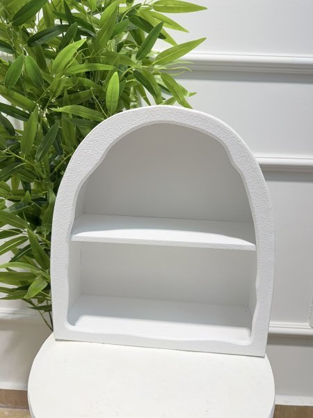 ستاند خشب قوسة للمجات لون ابيض