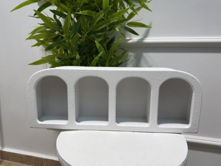 ستاند خشب للمجات لون ابيض